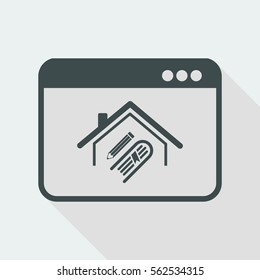 Library or school concept - Vector icon for computer website or application
