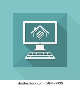 Library or school concept - Vector icon for computer website or application