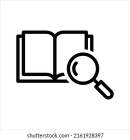 Library Search Book Vector Icon Symbol Design