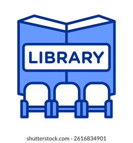 Library Seat Icon Element For Design