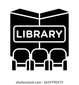 Elemento del icono del asiento de la Biblioteca para el diseño