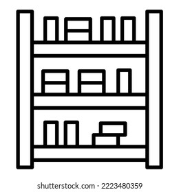 Library Shelves icon vector image. Can also be used for web apps, mobile apps and print media.