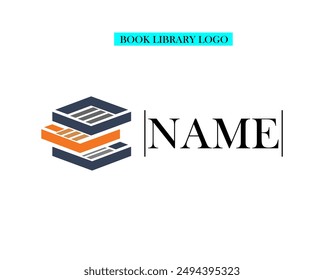 Library shop logo design, Library logo design, logo design for book library