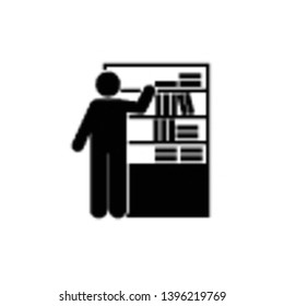 Library, student, book icon. Element of education pictogram icon. Premium quality graphic design icon. Signs and symbols collection icon for websites, web design