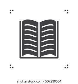 Library symbol. Book icon vector, filled flat sign, solid pictogram isolated on white, logo illustration