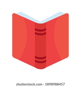 biblioteca libro de texto abierto icono de educación vector ilustración