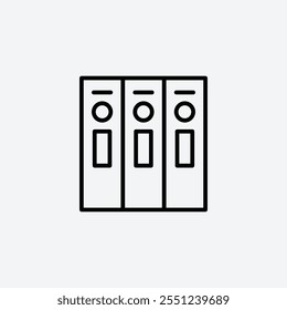 Library thin liner icon isolated.