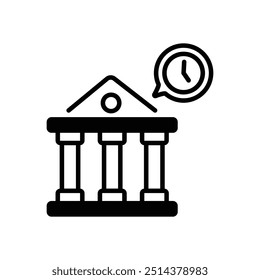 Library time icon vector stock illustration