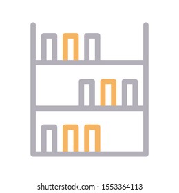 library vector colour line icon