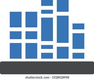 library vector glyph colour icon