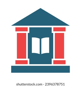 Library Vector Glyph Two Color Icons For Personal And Commercial Use.
