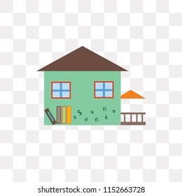 Library vector icon isolated on transparent background, Library logo concept