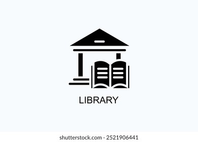 Library Vector Icon Or Logo Illustration