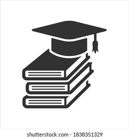 Library vector icon on white background