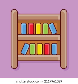 ilustración vectorial de biblioteca aislada en un fondo transparente. iconos planos de línea vectorial para concepto o gráficos web.
