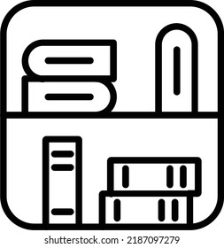 Diseño de iconos de la línea del vector de biblioteca