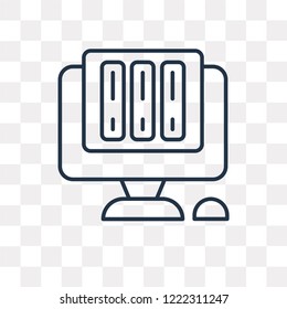 Library vector outline icon isolated on transparent background, high quality linear Library transparency concept can be used web and mobile