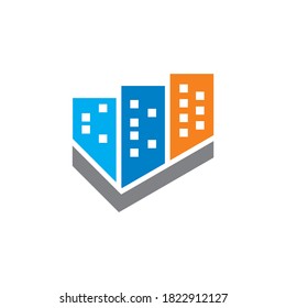 Vector de biblioteca, logotipo inmobiliario