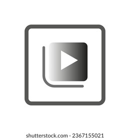 Library of video icon. Vector illustration. EPS 10.