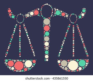 Libras shape vector design by color point