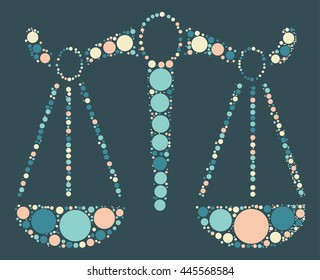 Libras shape vector design by color point