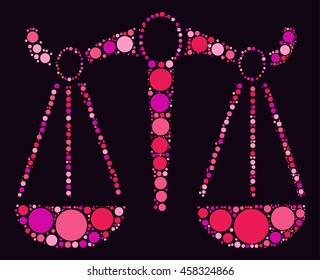 Libras shape vector design by color point