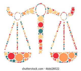 Libras shape vector design by color point