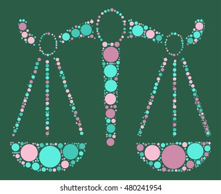Libras shape vector design by color point