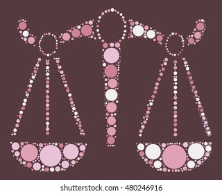 Libras shape vector design by color point