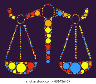 Libras shape vector design by color point