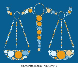 Libras shape vector design by color point