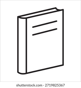 Libray, Vector de contorno de icono de stock de libro