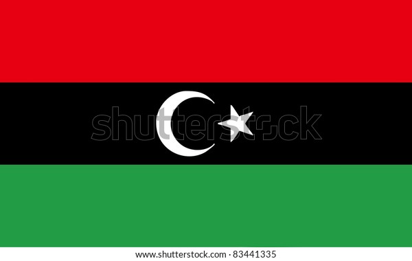 Libya August 2011 New Flag Libya Stock Vector Royalty Free 83441335