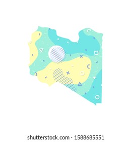 Libya country africa map illustration vector