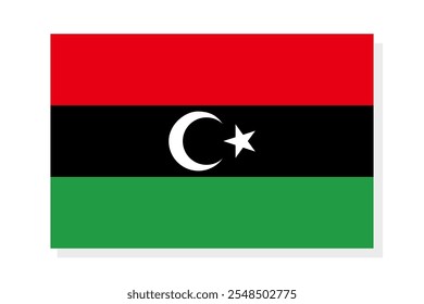 Libya country flag. vector illsutration from arabic countrie`