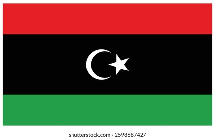 Libya country flag Vector illustration