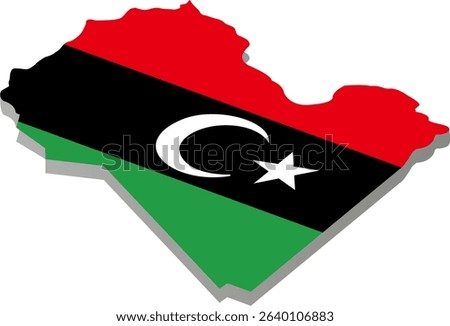 Libya country map location icon