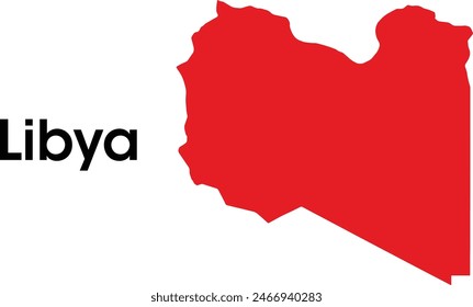 libya country map in vectors 