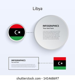 Libya Country Set of Banners on gray background for Infographic and Presentation. Vector illustration.