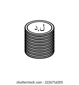 Libya Currency Symbol, Libyan Dinar Icon, LYD Sign. Vector Illustration