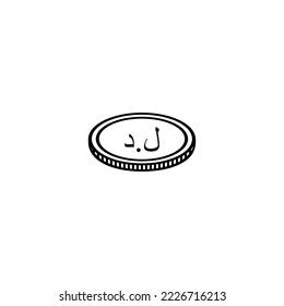 Libya Currency Symbol, Libyan Dinar Icon, LYD Sign. Vector Illustration