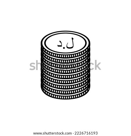 Libya Currency Symbol, Libyan Dinar Icon, LYD Sign. Vector Illustration