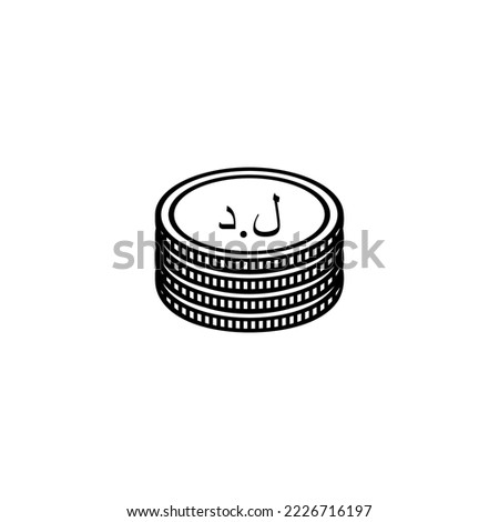 Libya Currency Symbol, Libyan Dinar Icon, LYD Sign. Vector Illustration