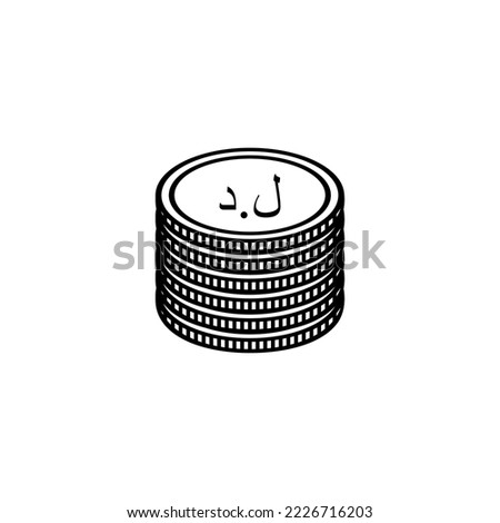 Libya Currency Symbol, Libyan Dinar Icon, LYD Sign. Vector Illustration