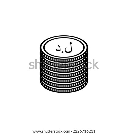 Libya Currency Symbol, Libyan Dinar Icon, LYD Sign. Vector Illustration