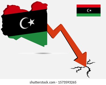 Libya economic crisis vector illustration Eps 10