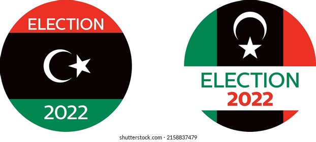 Libya Election 2022 vector artwork. Editable clipart.