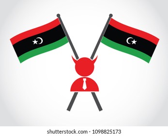 Libya Emblem Evil Businessman