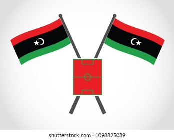 Libya Emblem Soccer Match