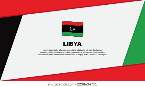 Libya Flag Abstract Background Design Template. Libya Independence Day Banner Cartoon Vector Illustration. Libya Independence Day
